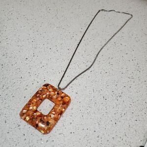 Vintage resin pendant necklace
